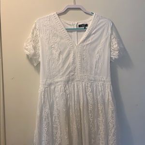 Sheilay White lace maxi dress
